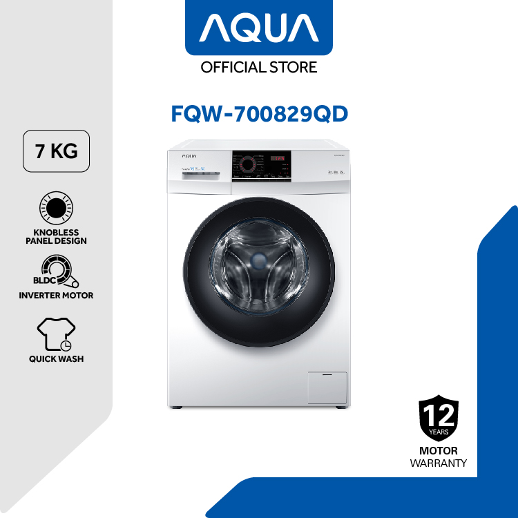 AQUA Mesin Cuci Front Loading 7 Kg - Inverter - ABT Technology - Power Off Memory - Hijab Mode - ...