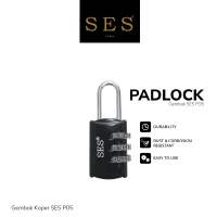 SES Padlock - Gembok Koper SES P05 Black
