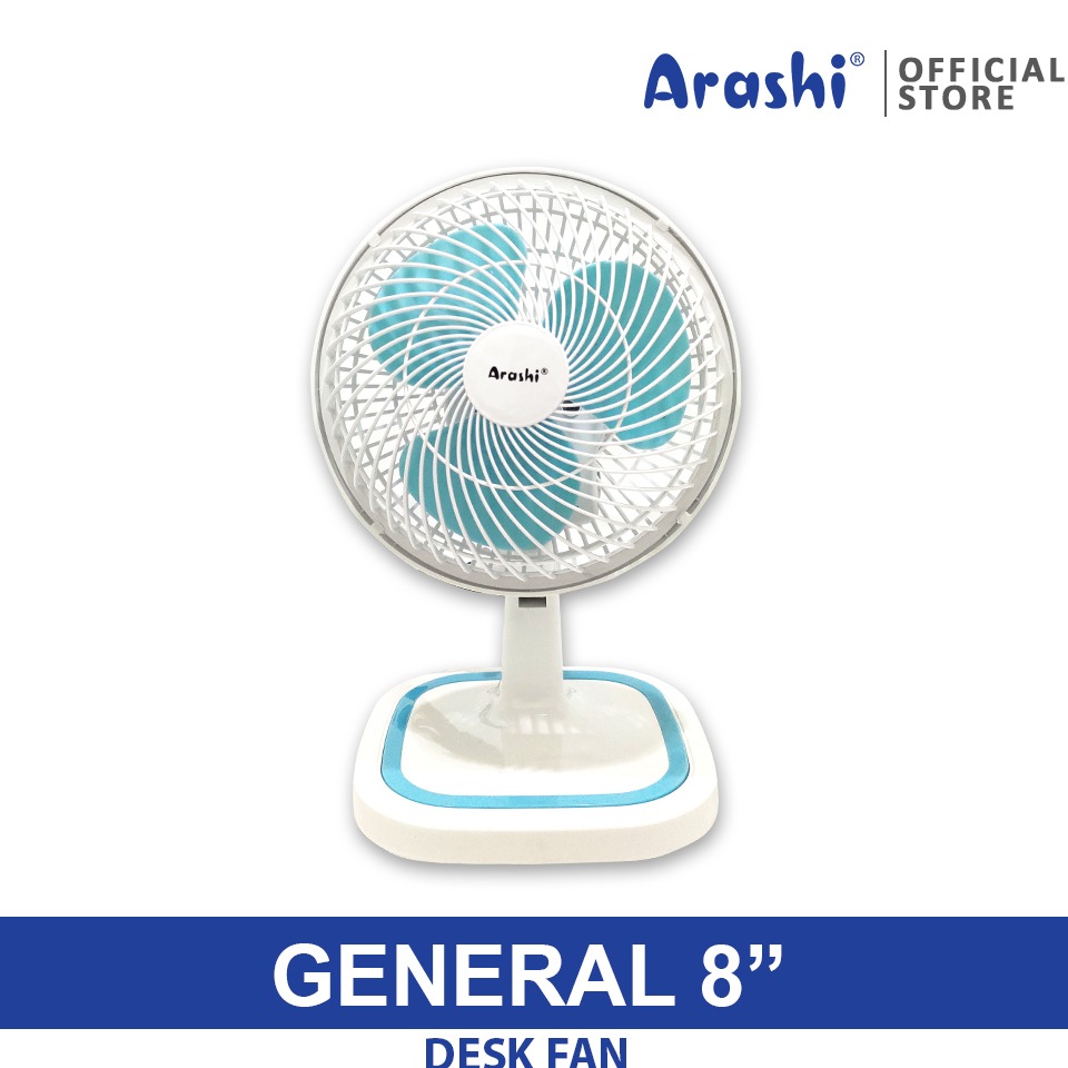 Arashi Kipas Angin Meja - 8 inch - AR 138 warna rendom - FREE ONGKIR