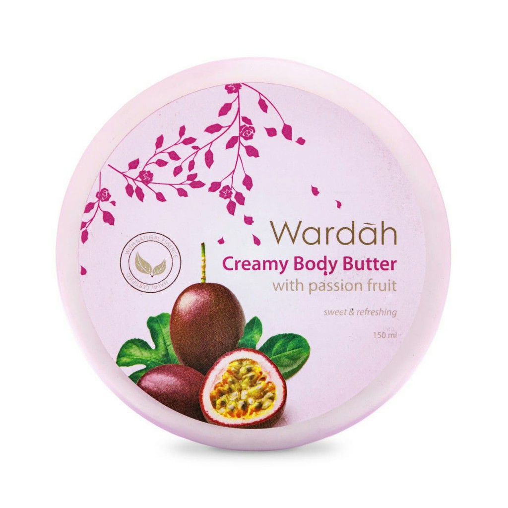Wardah Body Butter Passion Fruit 50 ml / 150 ml / Losion Kulit untuk melembabkan kulit / Aroma Markisa