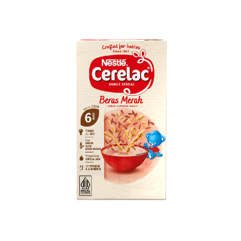 Cerelac Nestle Bubur Sereal Bayi 120 gram Kacang Hijau / Beras Merah