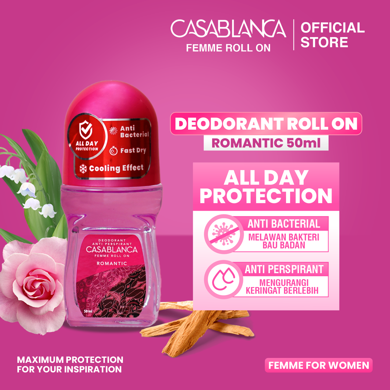 Casablanca Roll On Woman Pink 50ml