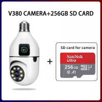 V380 Pro CCTV Bulb Camera Dual Lens 360°Wireless Camera Cctv sambung hp jarak jauh 1080 HD CCTV Camera