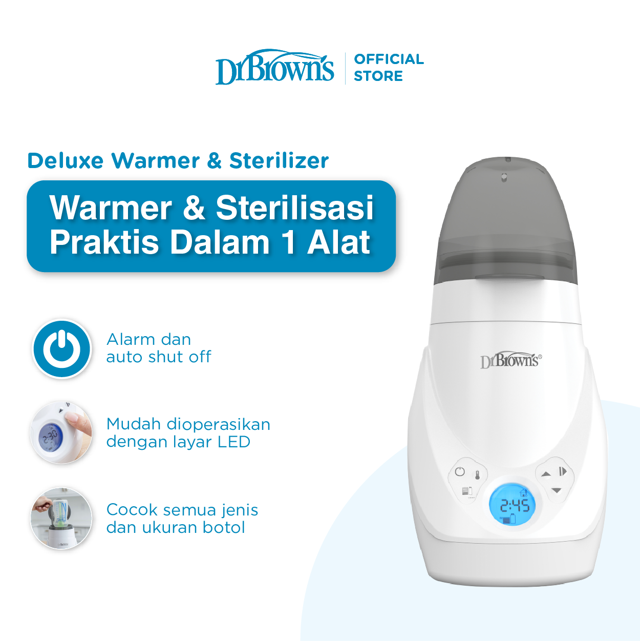 Dr. Browns Deluxe Electric Bottle & Food Warmer & Sterilizer / Penghangat susu (AC148)
