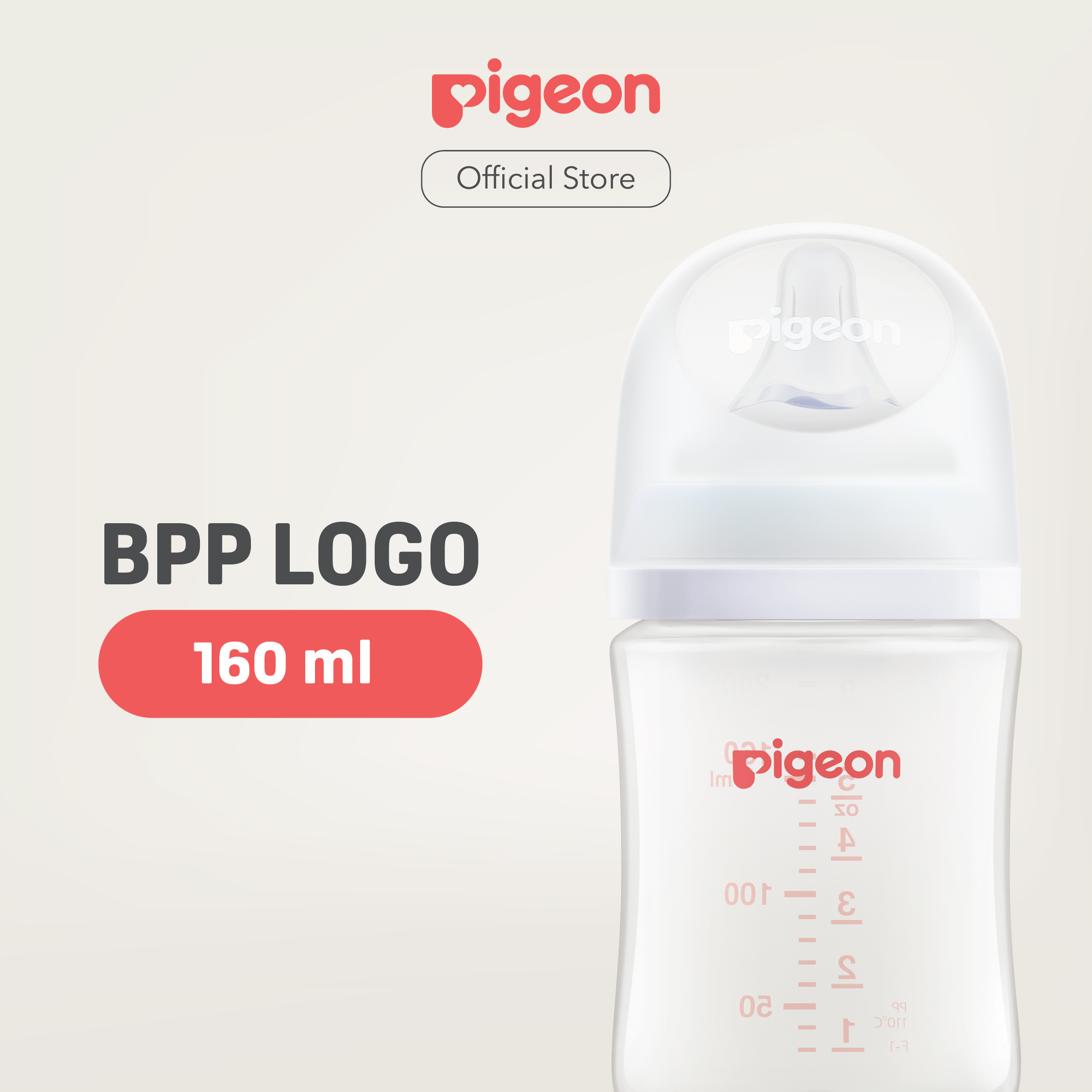 PIGEON Botol BPP Wide Neck 160ml w/SofTouch Nipple | Pilih Variasi | Botol Susu Bayi | Botol Susu Newborn | Ramah Lingkungan | Anti Kolik | Anti Kembung | Dot Seperti Payudara Ibu | Nipple Dot Lembut & Elastis | Nipple Dot Size SS