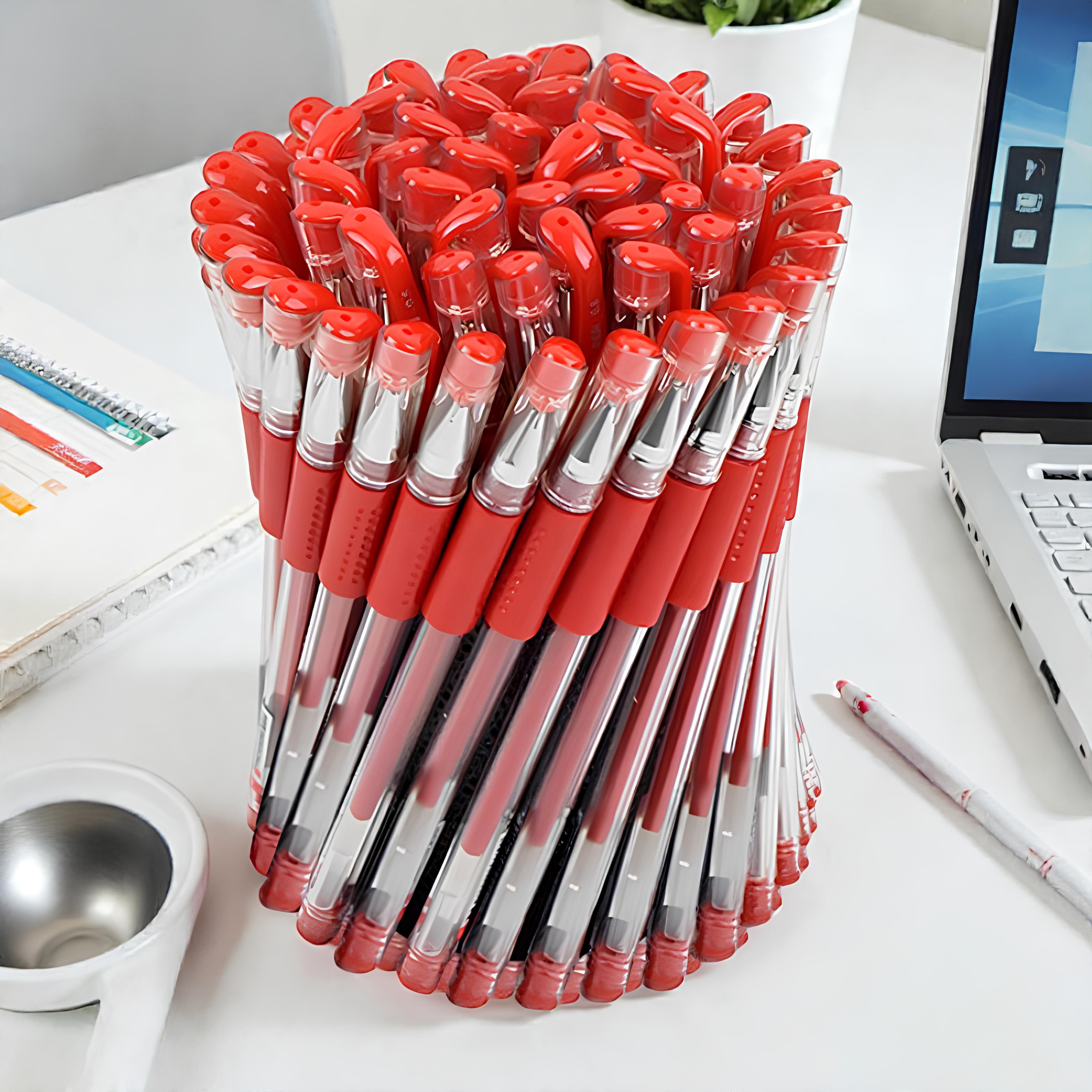 (PAKET 50 PCS) Pulpen Tinta Gel 3 Warna 0.5mm Stationery Alat Tulis Kantor Sekolah Pena Tinta Gel Hitam Murah