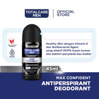 Total Care Men Antiperspirant Deodorant Max Confident 45ml [1pcs] - Segar & Proteksi Maksimal