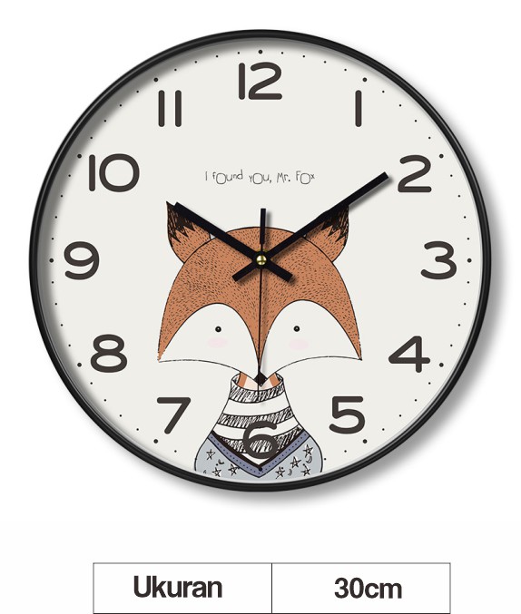 Mainland Jam Dinding Abstrak Minimalis Jam Dinding Karakter Lucu Scandinavian Modern diameter 30cm Jam Dinding Vintage Unik Jam Kamar Ruang Tamu HJD103