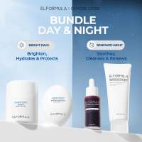 ELFORMULA Day & Night Bundle - Daily Gentle Low pH Facial Cleanser + CeraHydro Barrier Repair Moisture Gel + Intensive Peeling Solution + CeraHydro Barrier Repair Sunscreen SPF 50+++