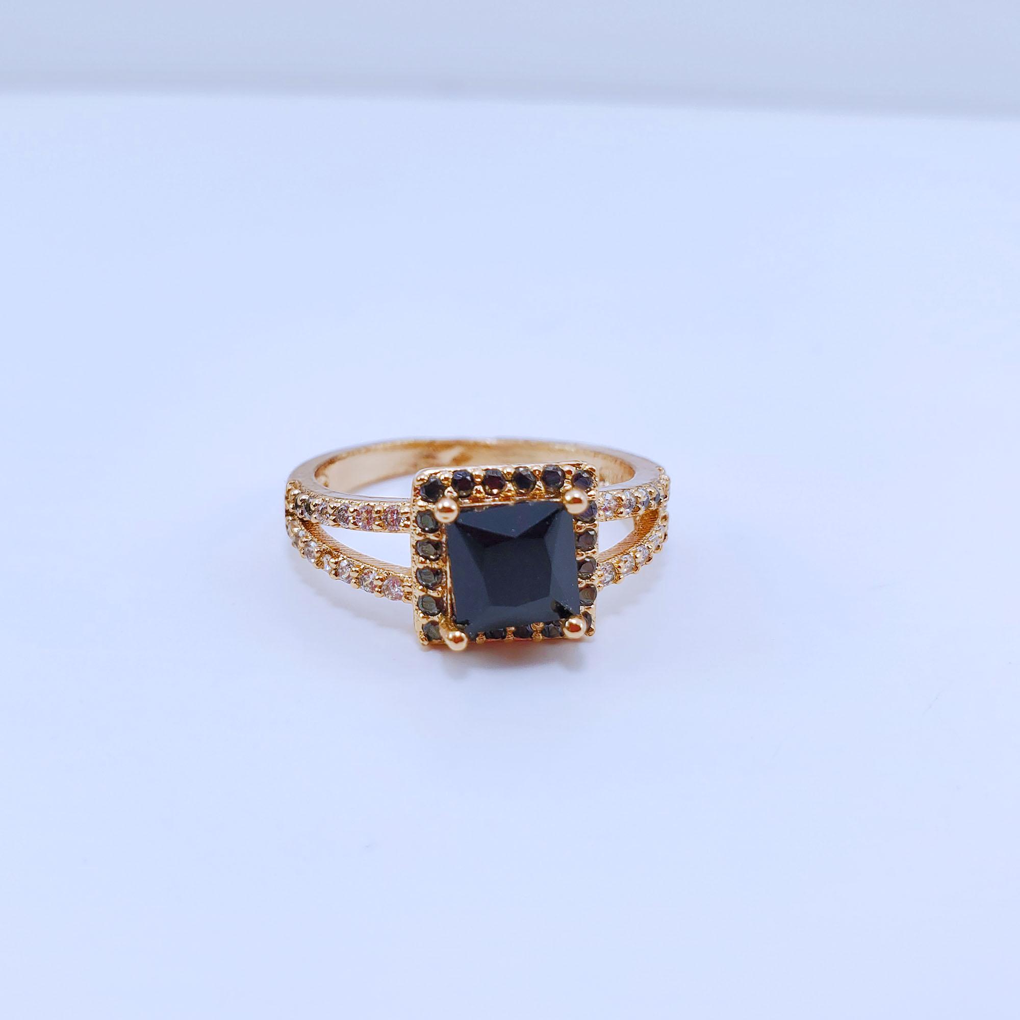 Cincin Permata Hitam Mewah Gold cincin permata hitam mewah gold