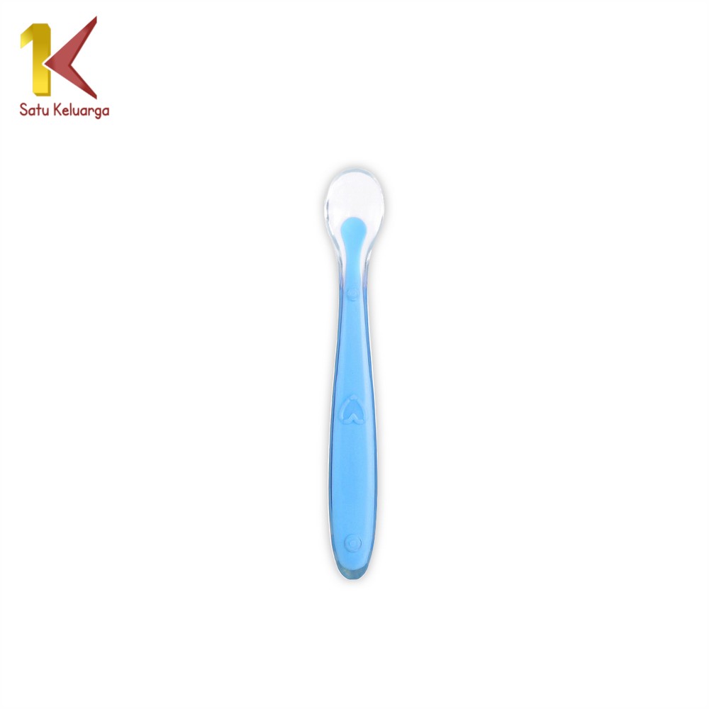 Satu Keluarga Sendok Bayi MPASI Bahan Silikon C1026 Baby Spoon Sendok Anak Bayi Lembut Lentur