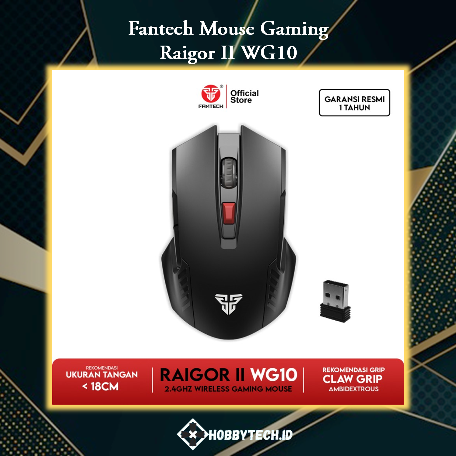Fantech RAIGOR II WG10 Mouse Wireless Gaming - Black