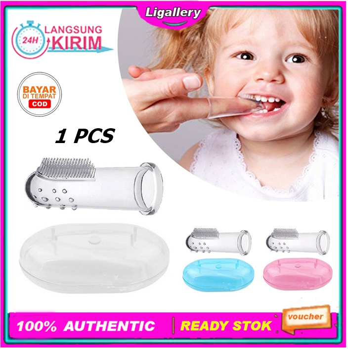 [100% Bersih] Sikat Jari Gigi Lidah Bayi Silikon Sikat Pembersih Gigi Lidah Bayi Baby Finger Tooth Brush Perawatan Gigi Bayi