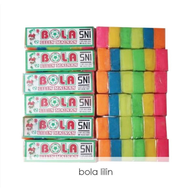 Plastisin Lilin Mainan Malam Ukuran Tanggung Merk BOLA Isi 6 Warna Permainan Anak Edukasi Playdough Playdoh Random Color Bahan Prakarya Kerajinan Craft Crafting Kids Toys Adonan Clay Shopping Arena Malang