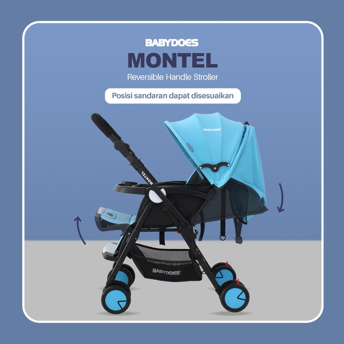 Stroller Babydoes 2455 Montel Dua Arah Reversible Kereta dorong Bayi Murah