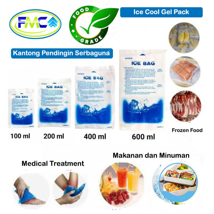 Ice Gel Pack Asi Ice Pack Pendingin Murah Per 6pcs Makanan Minuman Kantong Pendingin Air Es Ice Cooler Pak Besar Sedang Kecil Serbaguna Multifungsi Praktis