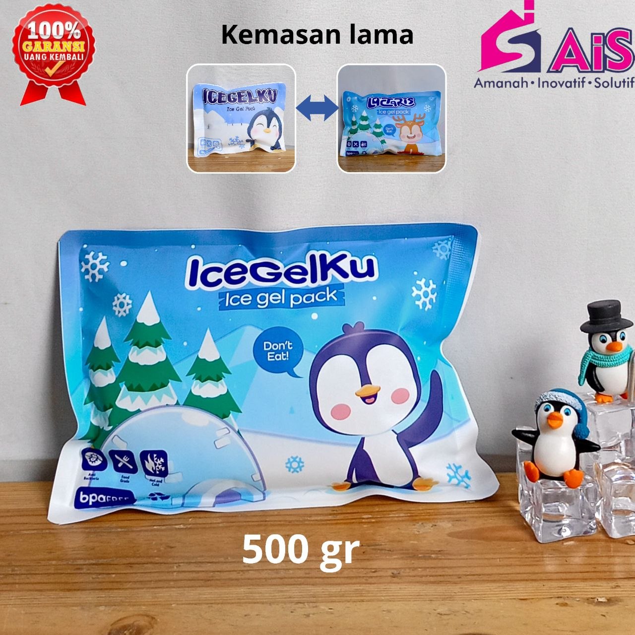 ICEGELKU PAKET 2 ICE GEL BESAR & KECIL ICE GEL ASI ICE GEL ASI ICEGEL DINGIN/HANGAT MAKANAN/MINUMAN