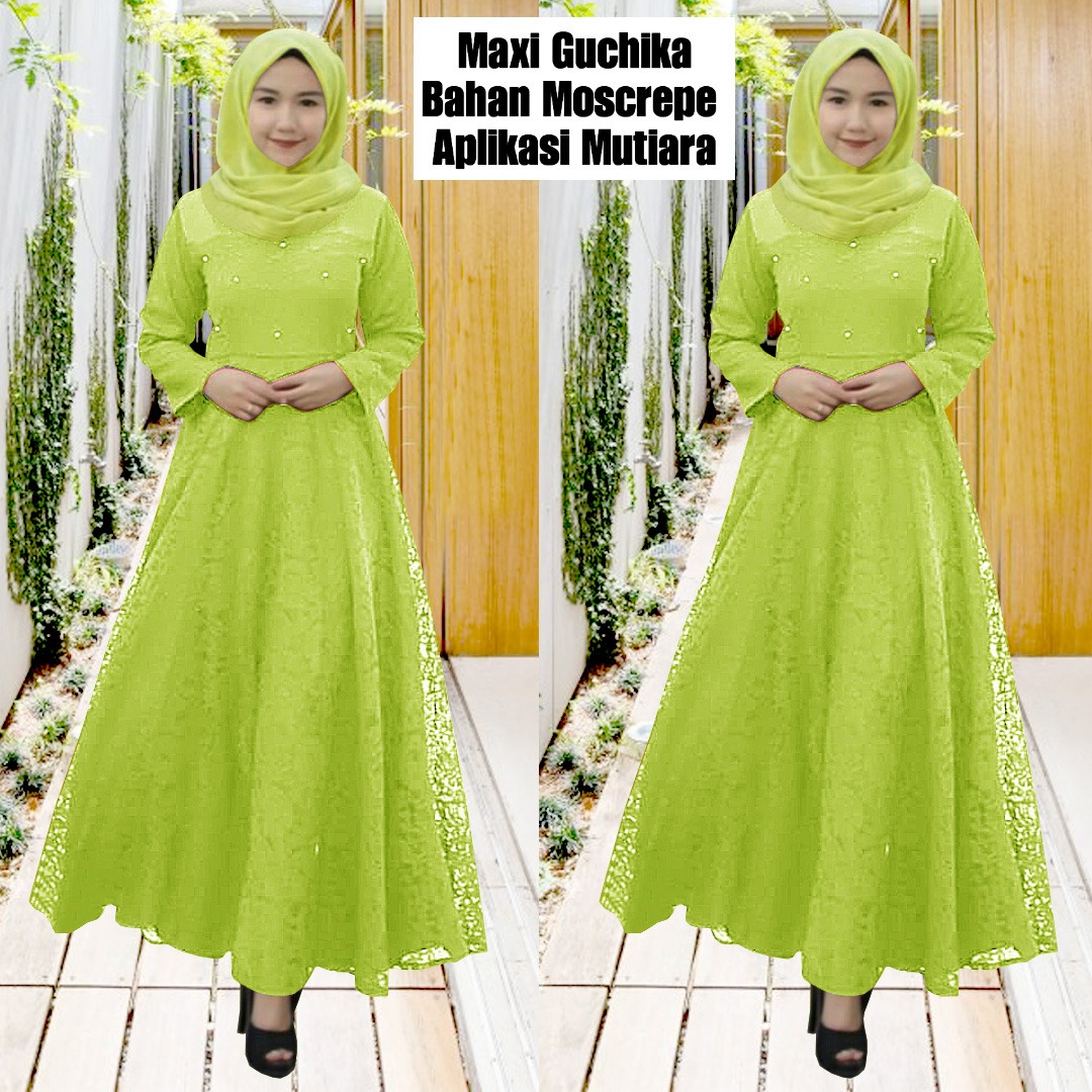 Review Shoppink Baju  Gamis  Mx Guchika Gamis  Pesta Gamis  