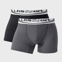 LGS - Underwear - Boxer - Pakaian Dalam - Hitam/Abu - 2 Pcs