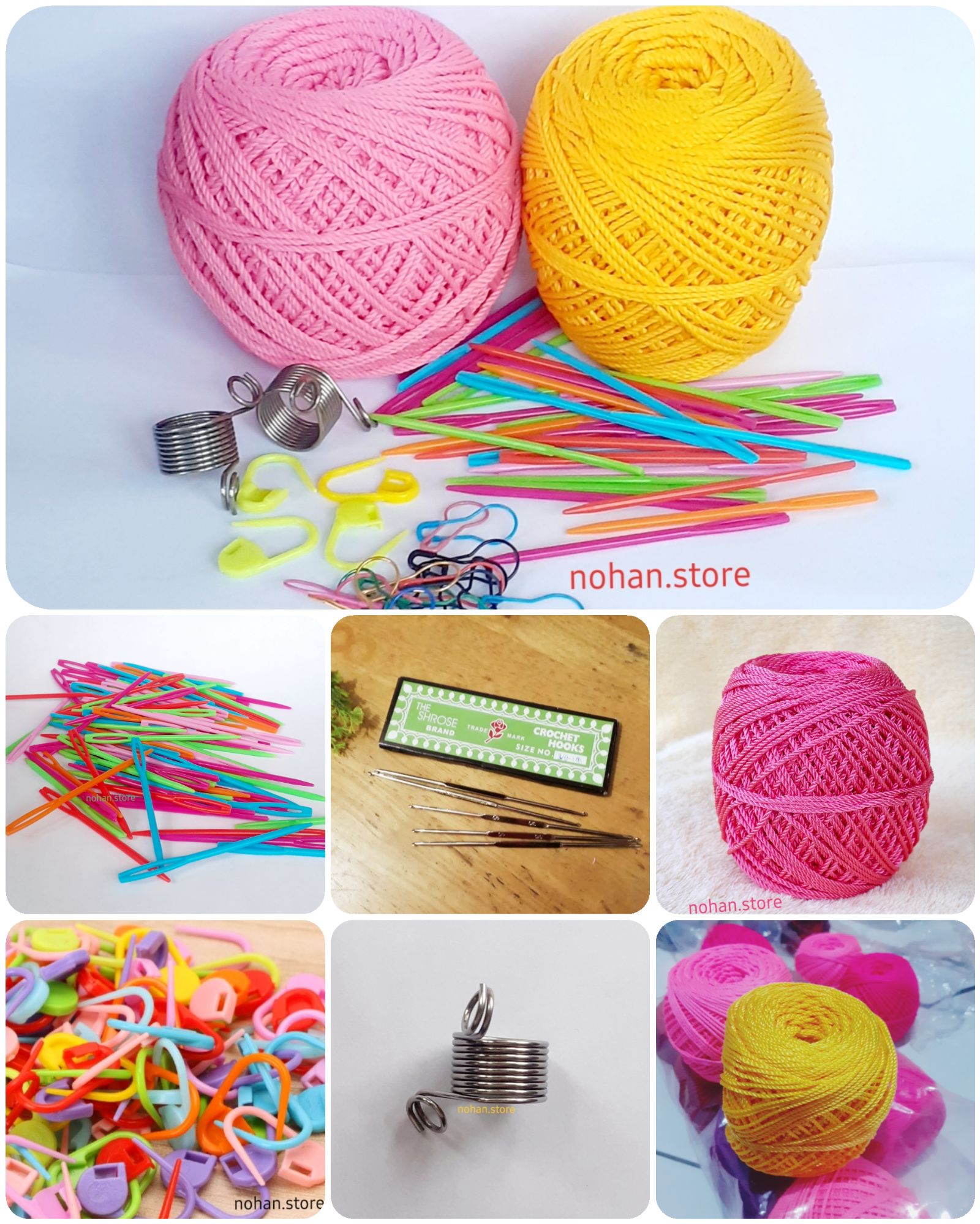 benang rajut 1 set super lengkap bisa cod (warna bisa request)