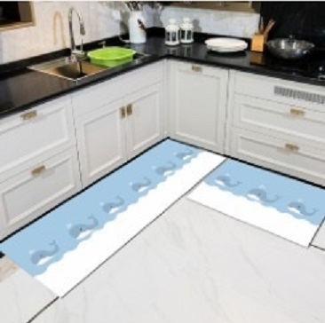 SHENAR COD Keset Dapur 2in1 Isi 2 pcs Keset Dapur Minimalis (40 x 60 cm & 40 x 120 cm) Anti Slip/ Karpet Kitchen Matras Kasur