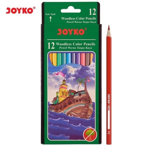 Joyko Pensil Warna 12 Warna Panjang CP-103