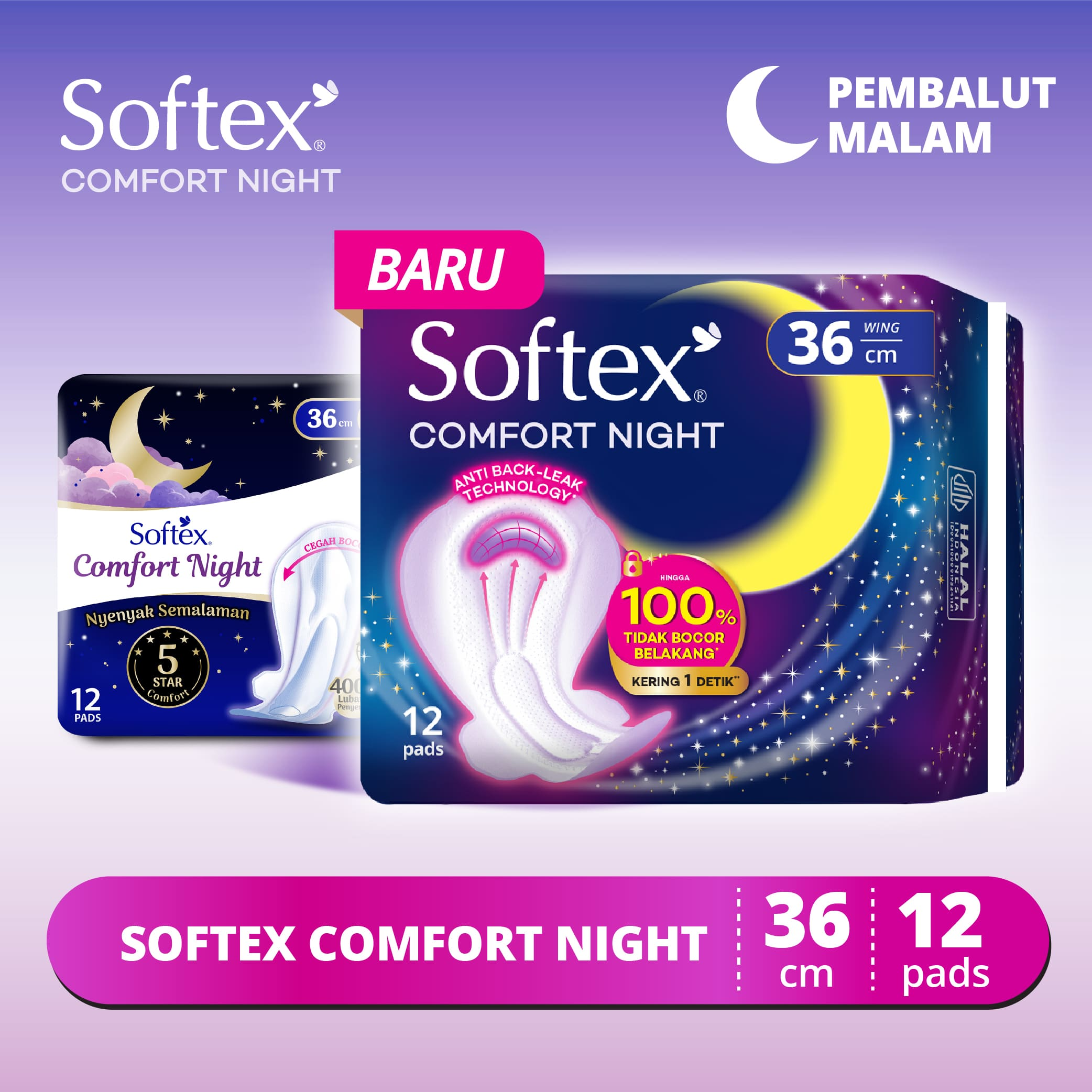 Softex Comfort Night 36cm 12s