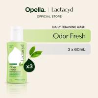 Lactacyd Odor Fresh Feminine Wash 3x60ml - Pembersih Kewanitaan untuk Bebas Bau Tak Sedap 24 Jam