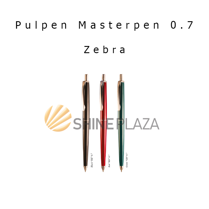 Pulpen Retractable Masterpen Zebra 0.7mm - Bolpen Pena Cetek Hitam 07 mm