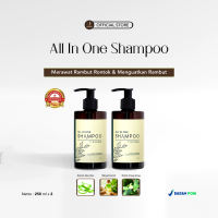 2 pcs Jevarine All In One Shampoo - Penyubur  Penghitam dan Anti Rontok