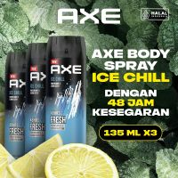 [Paket isi 3] Axe Antiperspirant Deodorant Ice Chill 135ml