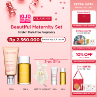 [Clarins 10.10 Set] Body Tonic Oil 100ml dan Body Partner Stretch Mark Cream 175ml Gratis 3 Hadiah - Krim stretchmark/ maternity/ perawatan kehamilan