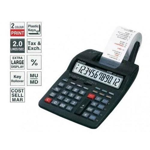 Kalkulator Calculator Print Printing Struck Struk Meja Dagang Casio HR100RC HR-100RC Garansi Resmi 1 Tahun