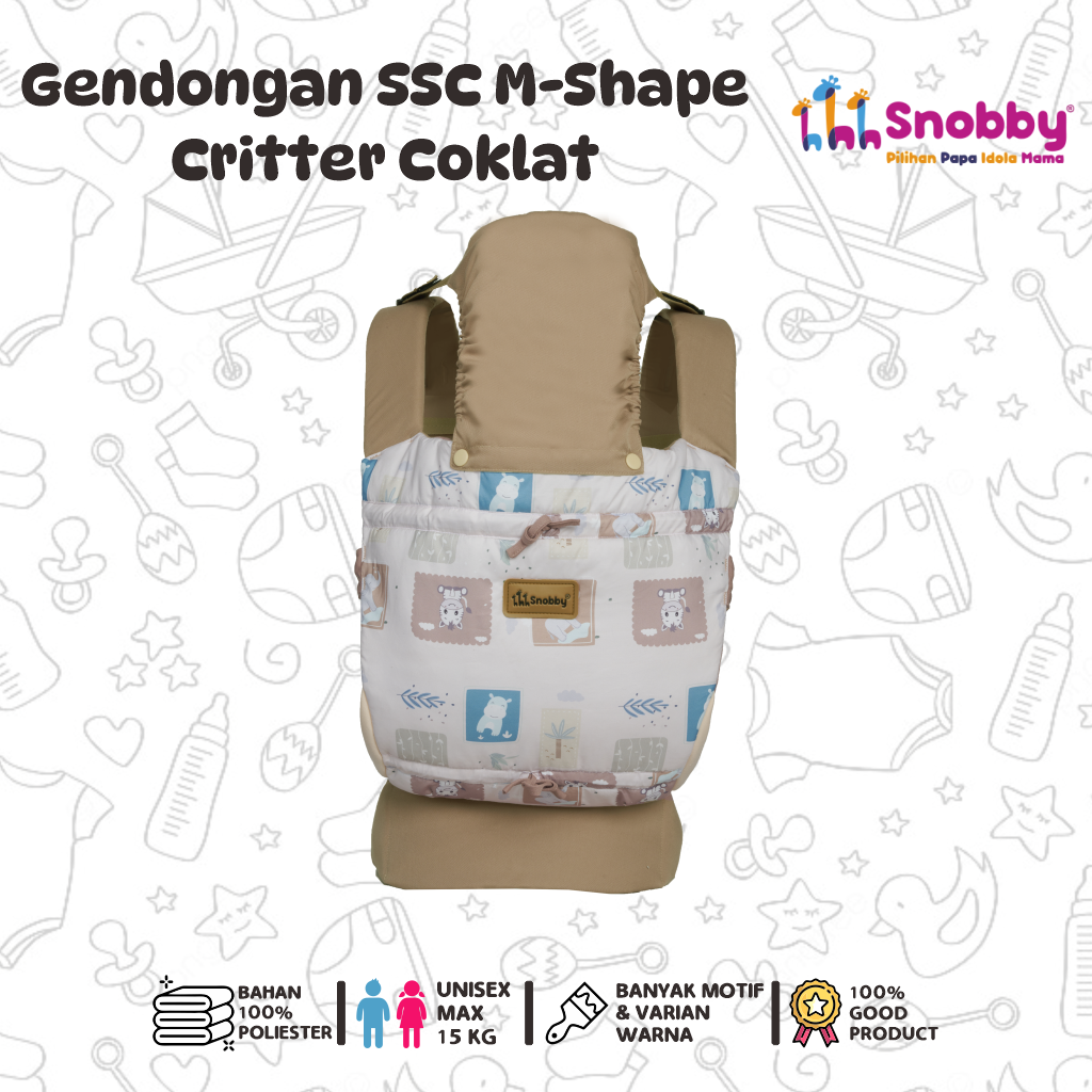 SNOBBY Gendongan Bayi Ransel M-Shape All Series | Snobby Gendongan Bayi Depan SSC Emily Series