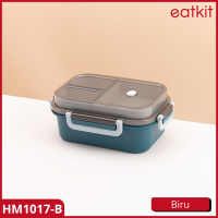 Eatkit Bundle Kotak Makan Set Lunch Box 3 Sekat Anti Tumpah Kotak Bekal Susun Free Sendok Garpu