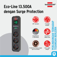 Stop Kontak Brennenstuhl Eco-Line 13.500A dengan Perlindungan Terhadap Kerusakan Listrik - 9123020043 - Hitam