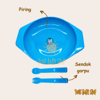 YBS Feeding Set 5in1 Peralatan Makan Bayi/Piring Mangkok Sendok Garpu Botol Makan Bayi Mpasi Ninio