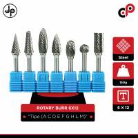 Mata Bor Tuner | Rotary Burr 6x12 | Tipe (B C D E F G H L M)