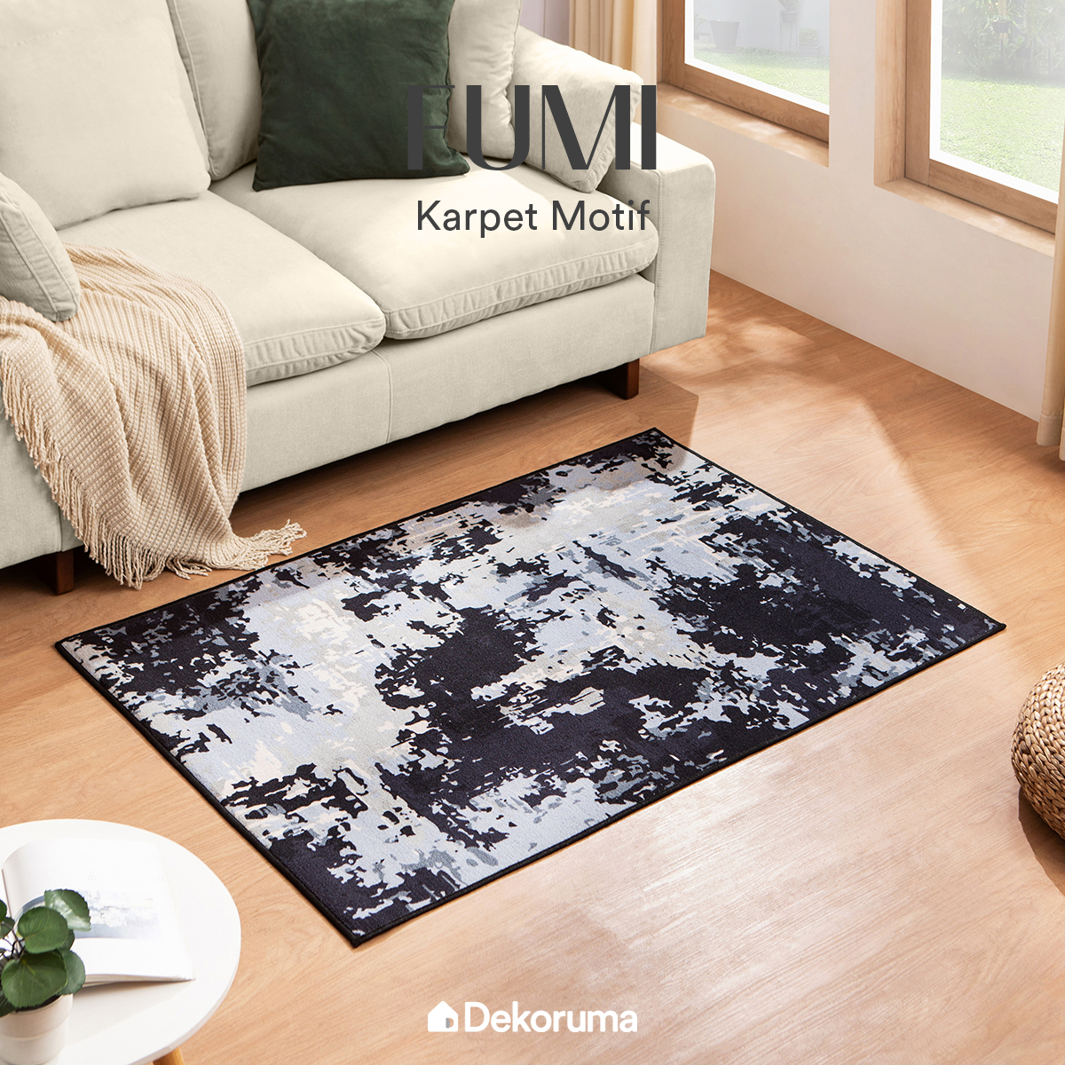 Dekoruma FUMI Karpet Motif Ruang Tamu Ukuran 150x100 cm