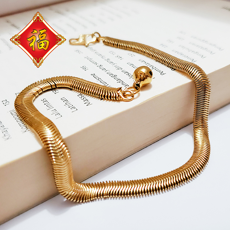 Xuping Gelang 24K Tikar Lipan Kecil Perhiasan Wanita xuping gelang 24k tikar lipan kecil perhiasan wanita