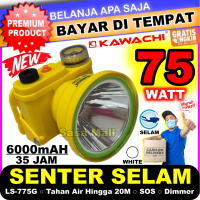 [COD] Kawachi Senter Kepala Selam 75w 75 Watt Hi Tech LED Super Terang LS-775G Waterproof Lithium Cas Recas Rechargeable Isi Ulang Tahan Lama 35 Jam 6000 mAh Outdoor Headlight Diving Flash Light Selam Nyelam Berburu Laz COD Bisa Bayar di Tempat Sasa Mall