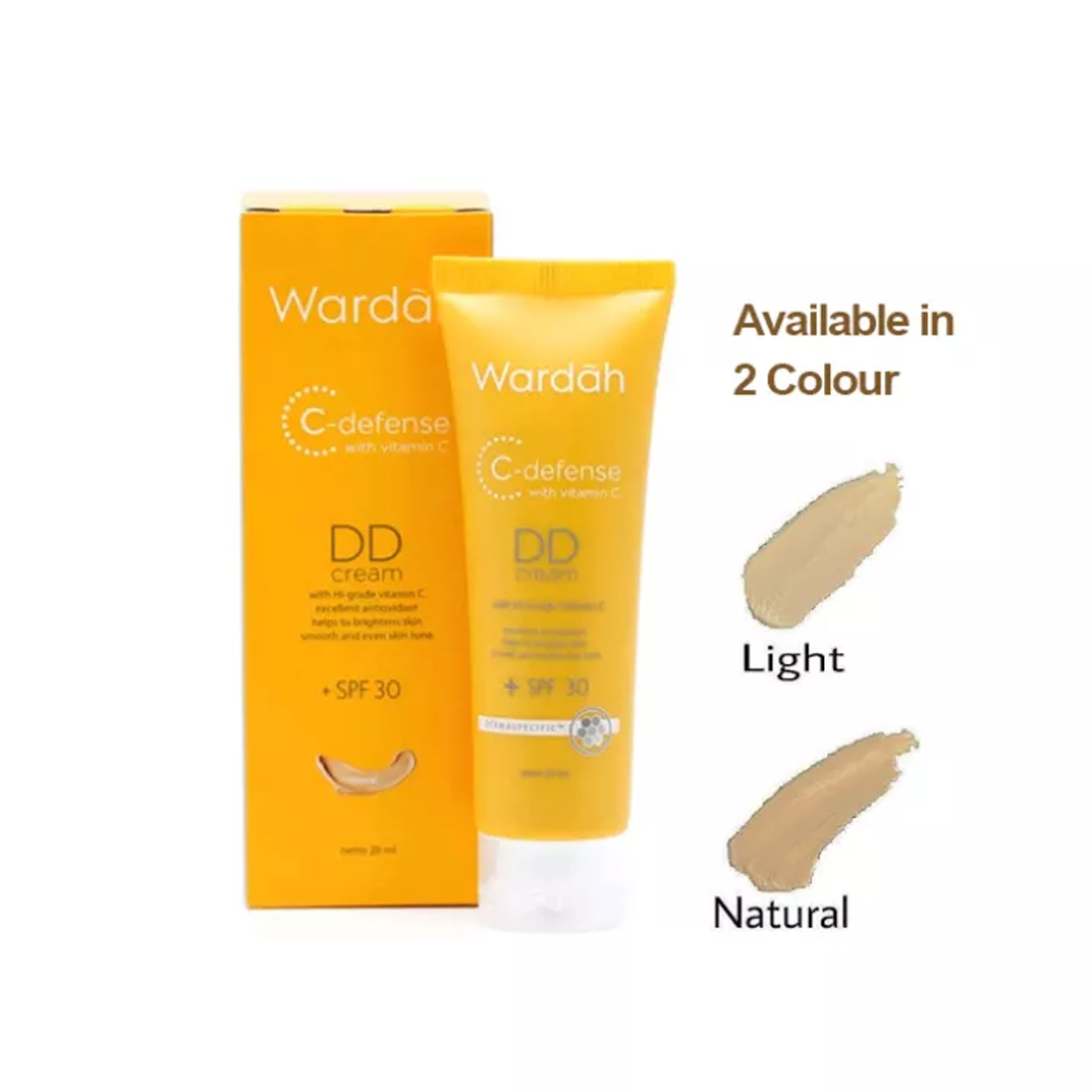 Wardah C-Defense DD Cream Light and Natural 20 ml / Pelembab Wajah / Face Moisturizer