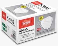 Sensi KN95 Protective Mask Black isi 20 pcs