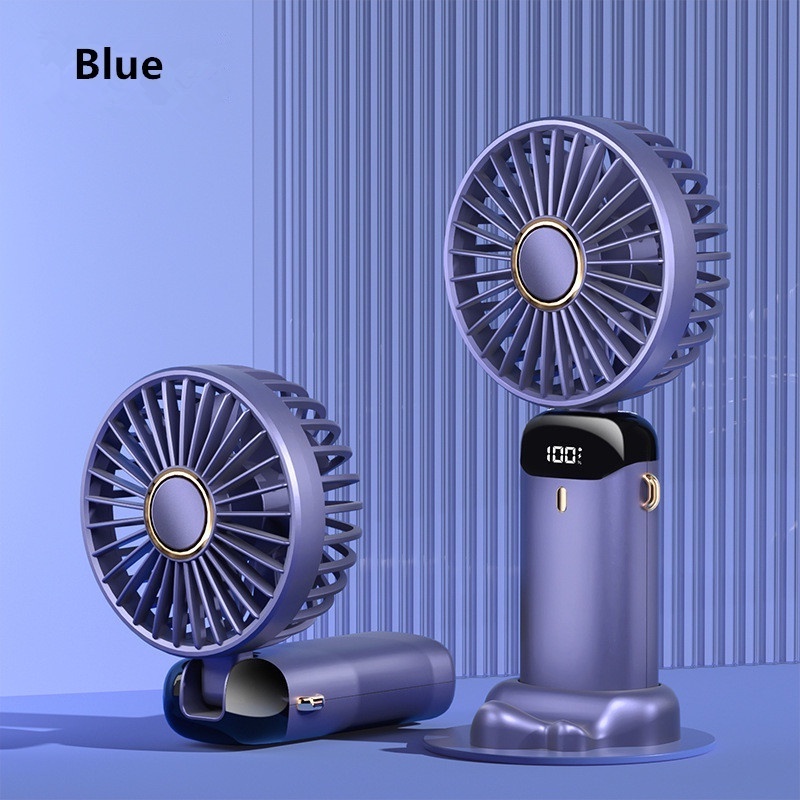 Goojodoq Kipas Angin Mini 10000mAh 5-Speed Wind Kipas Genggam Portabel LED Display Handheld Fan A...