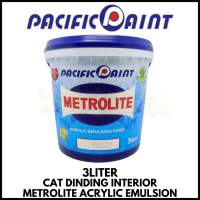 Cat Dinding Interior Metrolite  3Liter Metrolite Acrylic Emulsion / Cat Tembok