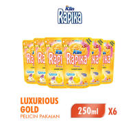 [Paket isi 6] Rapika Biang Pewangi Pakaian Luxurious Gold Pouch 250ml