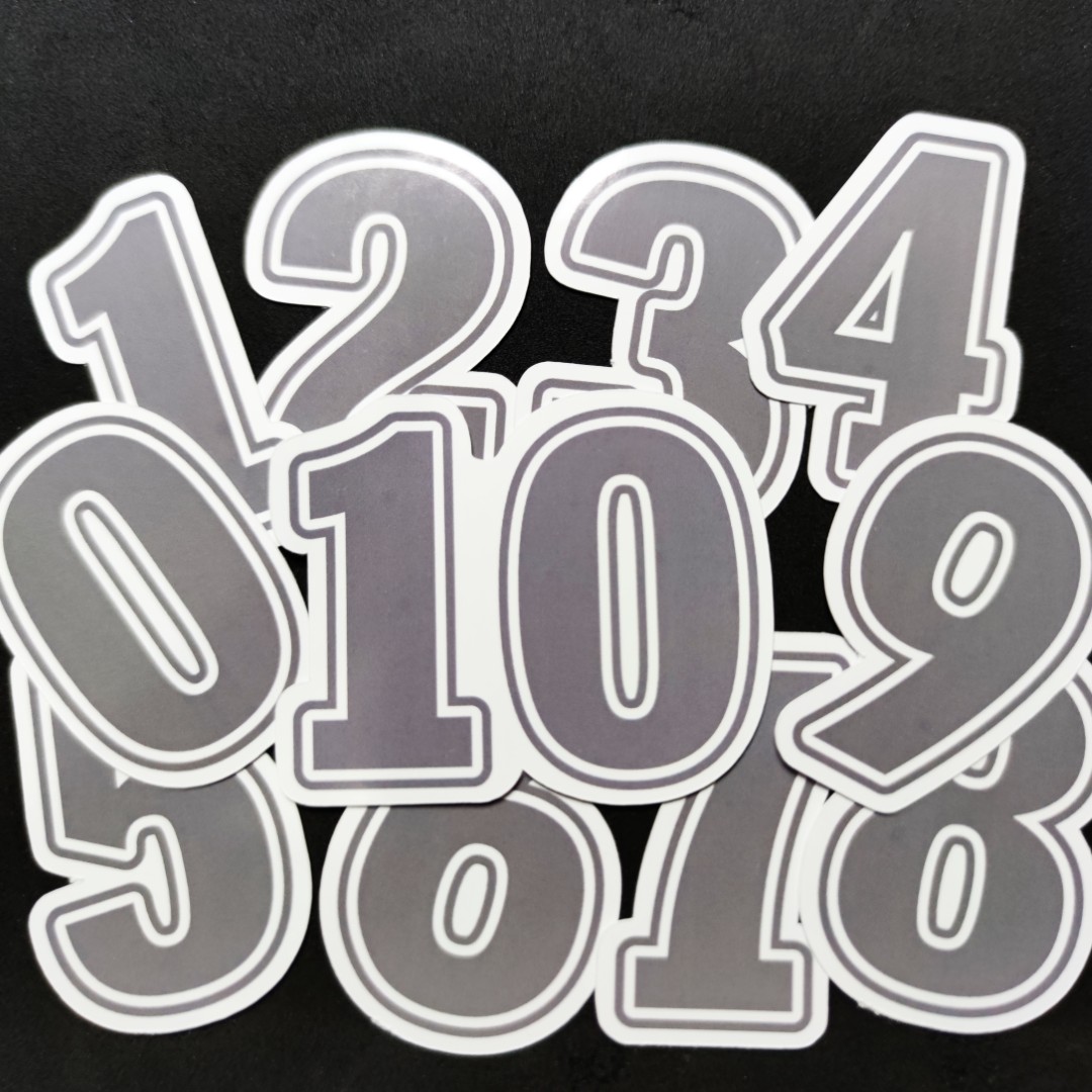stiker angka 1 sampai 10 tinggi 5 cm warna warni super cute bisa pilih warna