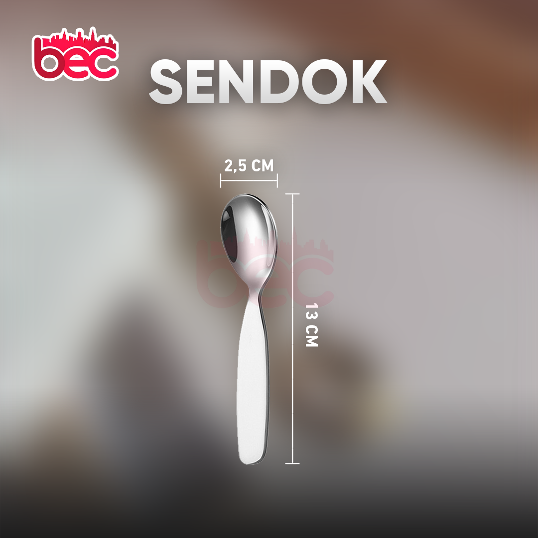 [BEC] Sendok Garpu Anak Pegangan Pendek High Quality | Sendok Makanan Baja Tahan Karat | Sendok Makan Tebal