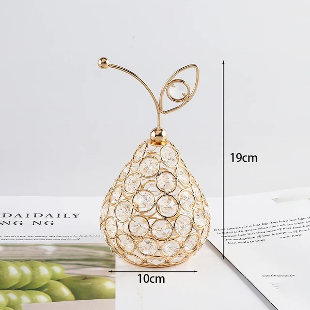 Pir / Nanas / Apel Ornamen Kristal Buah / Dekorasi Ruang Tamu Kristal
