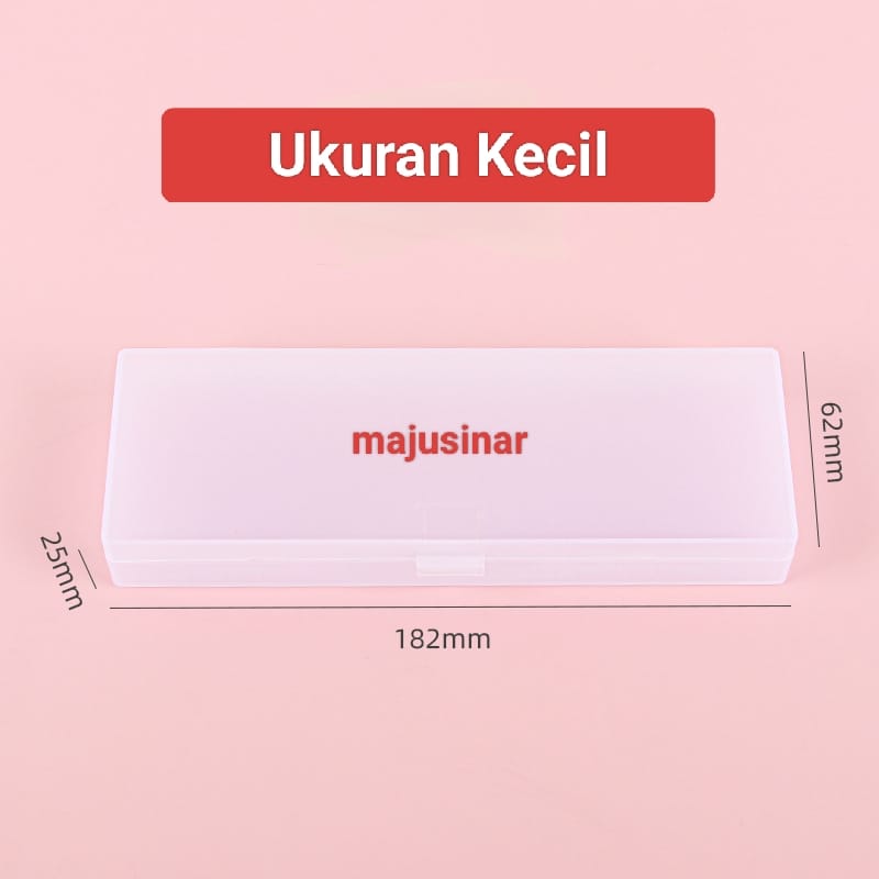 Kotak Pensil/Tempat Pensil +GRATIS Stiker Tempel Kotak Pensil/Kotak Pensil Alat Tulis transparan Buram Kotak Penyimpanan Alat Tulis Murah